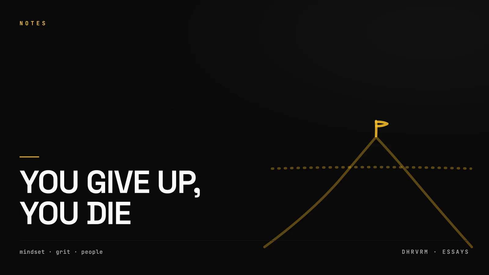 You Give Up, You Die